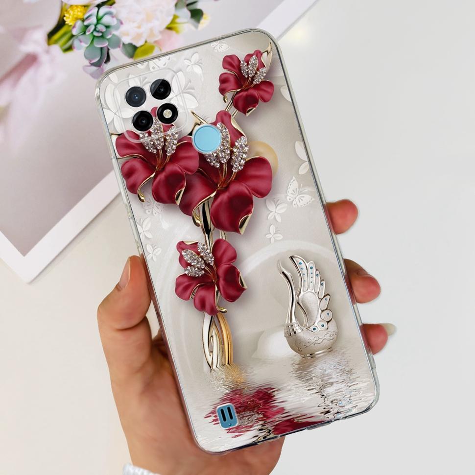 For Realme C21Y Case RMX3261  RMX3263 Cute Cartoon Cover Soft Silicone Phone Case For Realme C 21Y C21Y Bumper