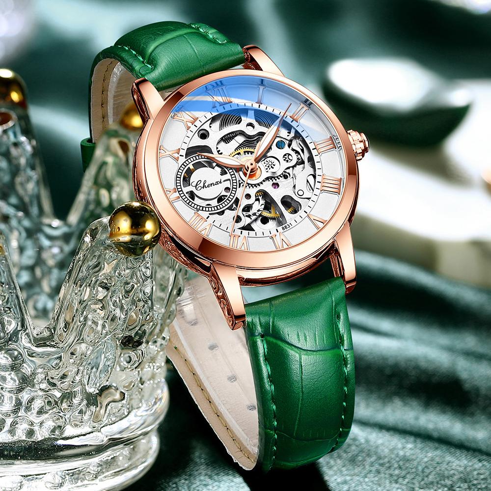 CHENXI Women Automatic Mechanical Watch Top Brand Luxury Stainless Steel Waterproof Wrist Watch