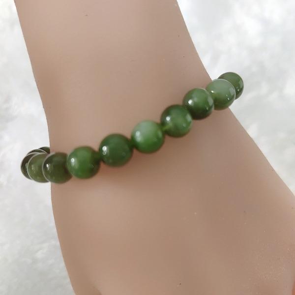 Genuine Hetian Jade & Jasper Bracelet with Cat s Eye - Authenticity Guaranteed, Natural Light Showcased B3-1