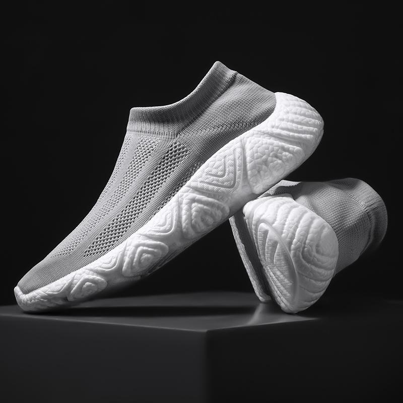 Men's Summer Casual Outdoor Hiking Shoes with Elastic Mesh for Breathable Male Sneakers Soft Bottom Wear Resistant Running Shoes