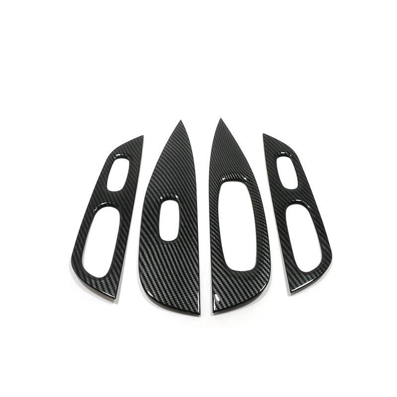 For Nissan X-Trail XTrail T32 Rogue 2014-2020 Car Door Window glass Lift Control Switch Panel Cover ABS Carbon Trim Accessories