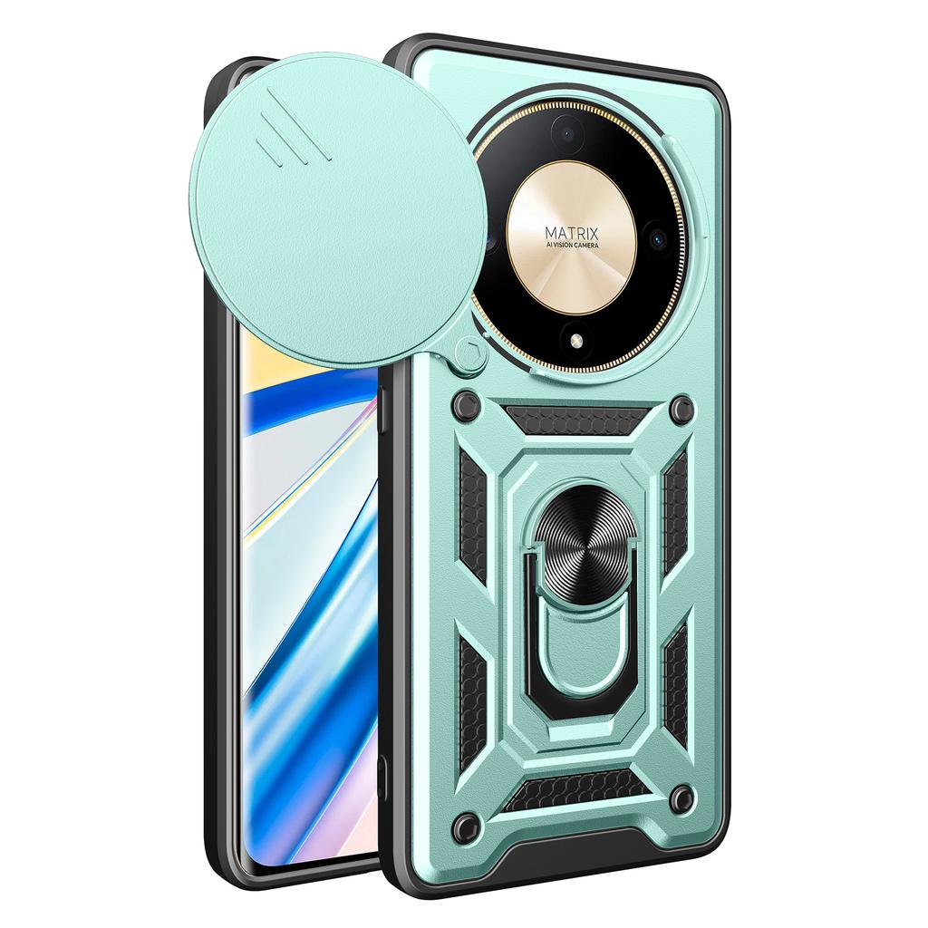 Priekš Honor X9b 5G/Magic6 Lite 5G mobilo tālruņu maciņi TPU+PC bīdāms objektīva aizsargvāciņš