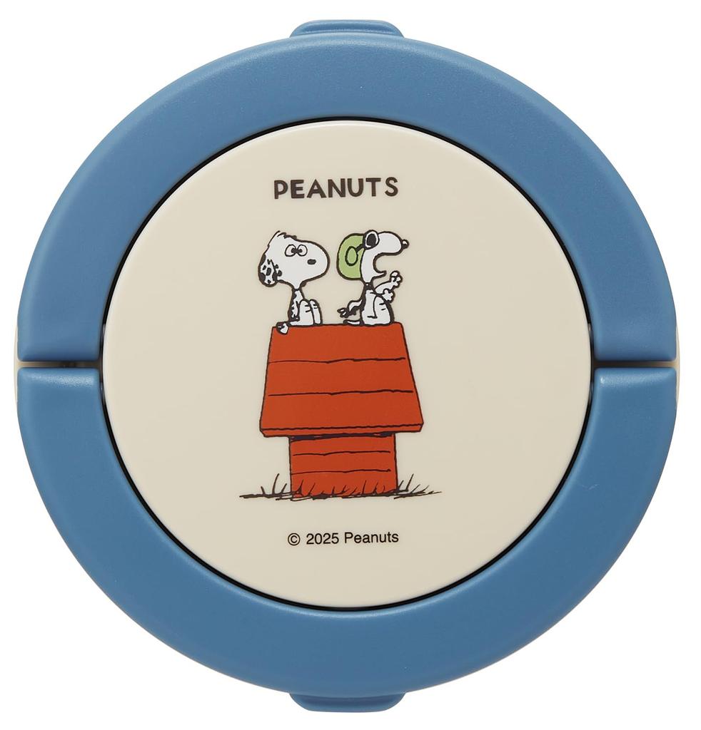 Skater Insulated Lunch Rice Bowl with Folding Snoopy Good Box, Shape, 540ml, Women's, Two-Tier, Handle, Antibacterial, Day! LDNO6AG-A