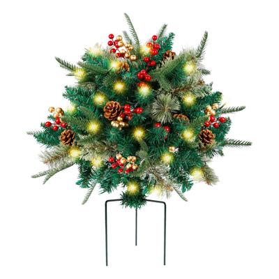 Lifelike Green Urn Filler Lights Up Christmas Decor Christmas Decorations For Tree Holiday Planters