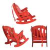 Wooden Heavenly Memorial Chair Pendant Red Xmas In Heaven Memorial Ornament for Xmas Home Decor