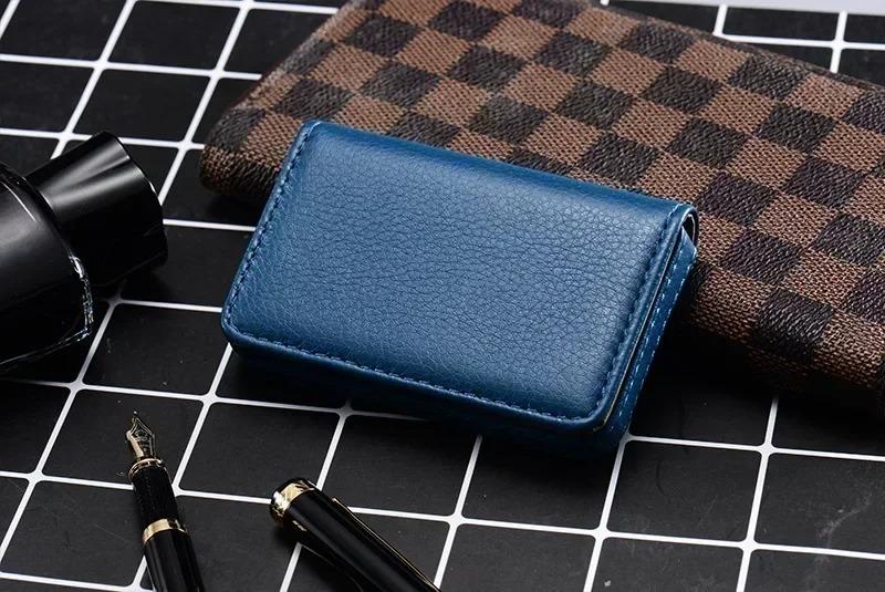 PU Leather Credit Card Bank Card Box Men's / Women's Magnetic Closure Card Holder Large Capacity Senior Card Box Card Bag