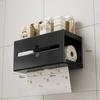 Kitchen Tissue Box Multifunction Punch-Free Wall Mount Spice Shelf Toilet Paper Phone Rack Roll Paper Removable Tissue Universal