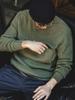 US Army TYPE Command Sweater with Long Sleeve Crew Neck [Norman] Men's Pockets, (Green, M)