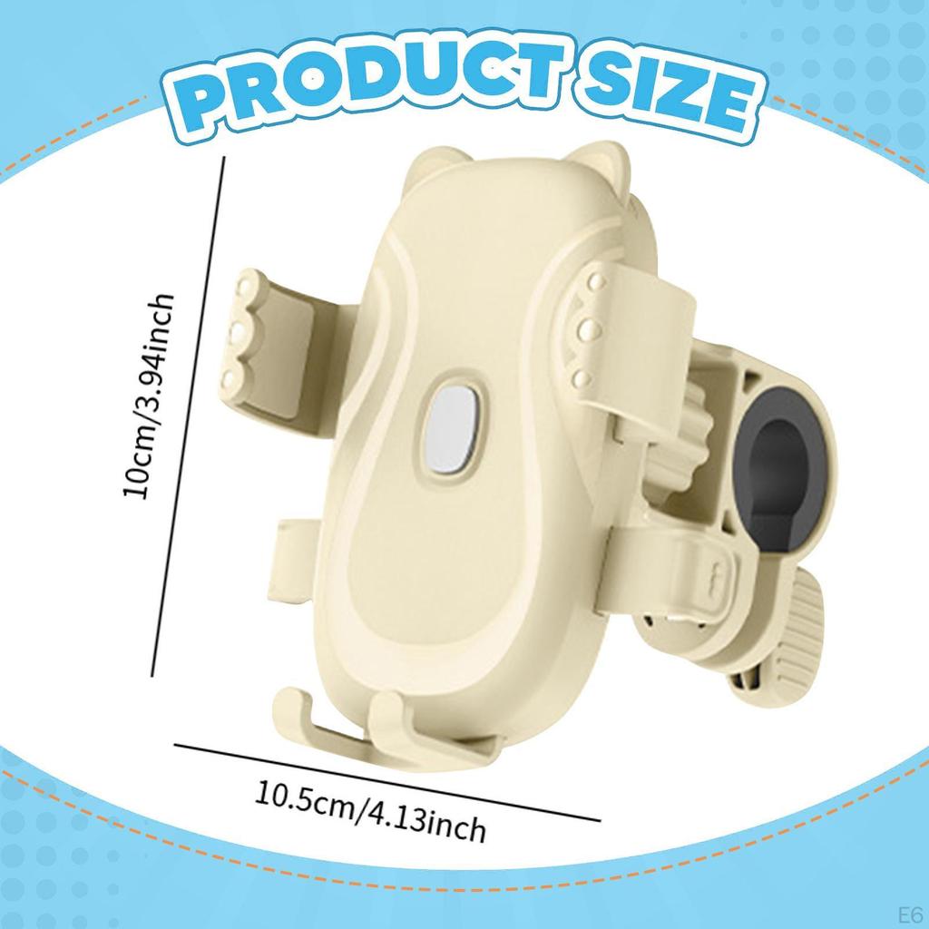 Bike Phone Holder Adjustable Angle Shockproof Stable Rotatable Motorcycle Mount for Mountain