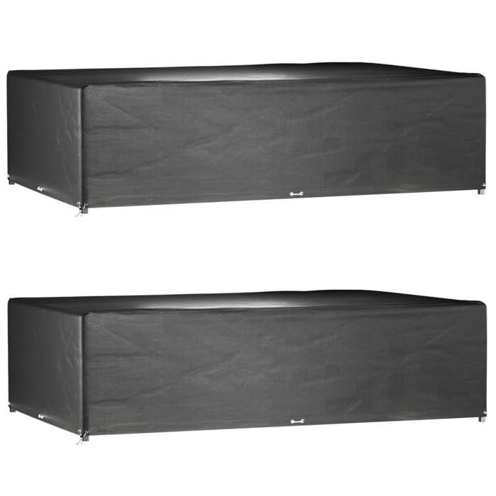VidaXL Housses de salon de jardin 2 pcs 16 œillets rectangulaire 3155366