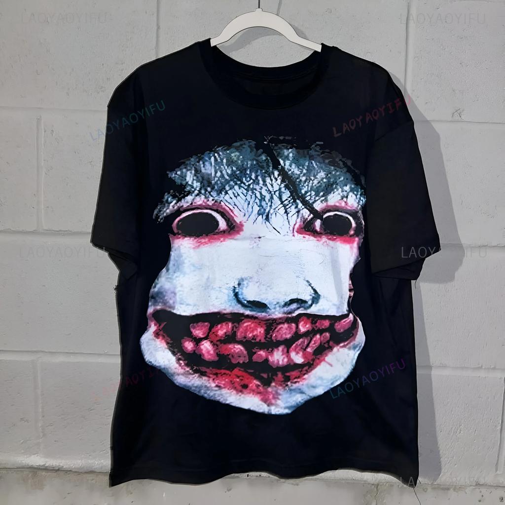 2025 Retro Y2K Gothic Korean Streetwear T-Shirt Graphic Print Short Sleeve Unisex for Men Women
