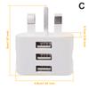 Universal Uk Wall Plug Power 3 Pin Adapter Charger With 1/2/3 Usb Ports Charging For Mobile Phone Tablets Portable Mini Wall Charger