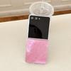 Per Samsung Zflip 6 Flip Schermo Pieghevole Zflip 7 Custodia per Telefono Colore Solido Glitter W24flip Semplice Anti Caduta