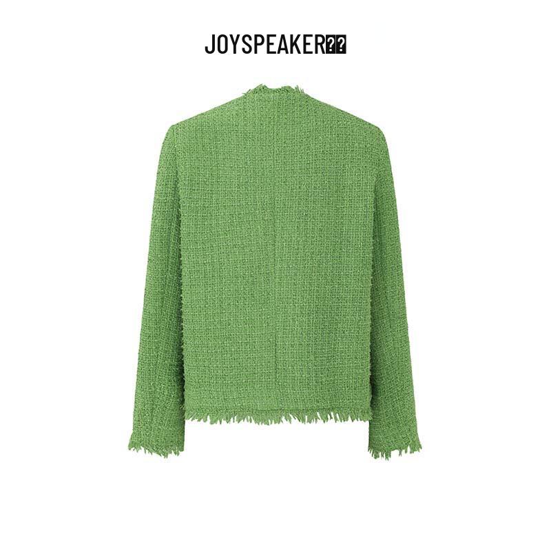 JOY SPEAKER Women's 2025 Spring Tweed Padded Jacket