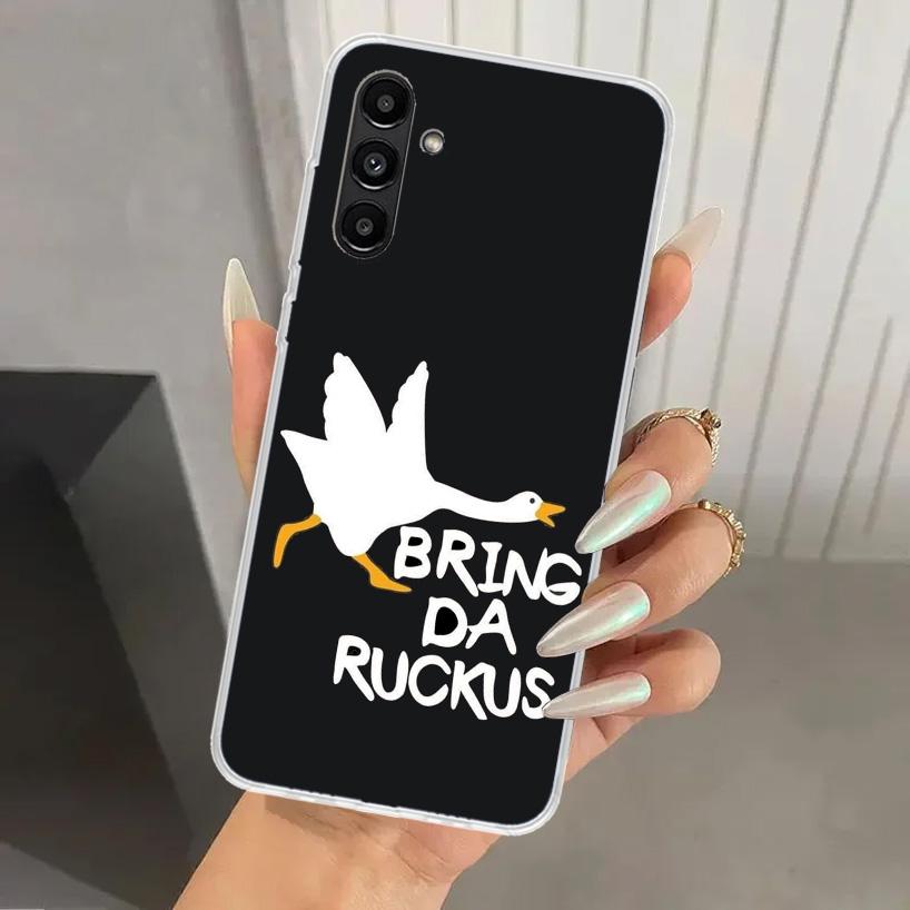 Cartoon Duck Goose Game Phone Case for Samsung Galaxy A17 A16 A37 A26 A36 A57 A56 A15 A25 A35 A55 A14 A24 A34 A54 A13 A23 A33 A5