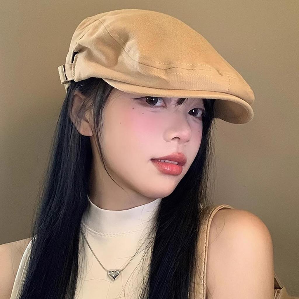 Japanese Reverse Wear Forward Caps for Women Fashion Embroidery Letters Street Berets Hip Hop Cotton Adjustable Newsboy Hats