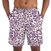 Herren Shorts mit Leopardenmuster - Lässige Leichte Atmungsaktive Sportshorts für den Sommer
