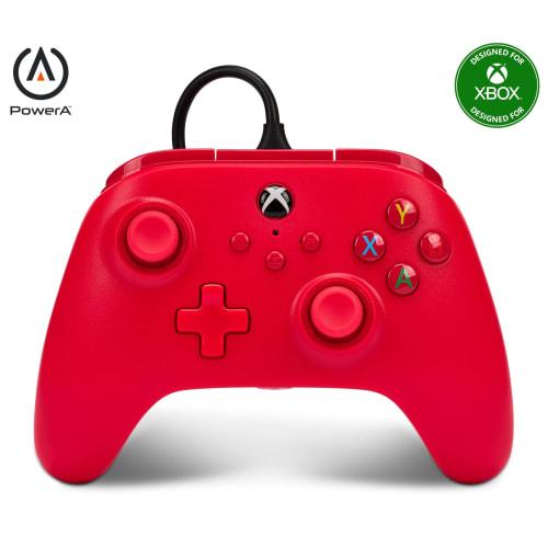 [2 Year Warranty] Powera Wired Controller Xbox Series X|s Xbox One Pc for Windows 10/11  Official Licensed  1519366-01 Red Double Vibration Function