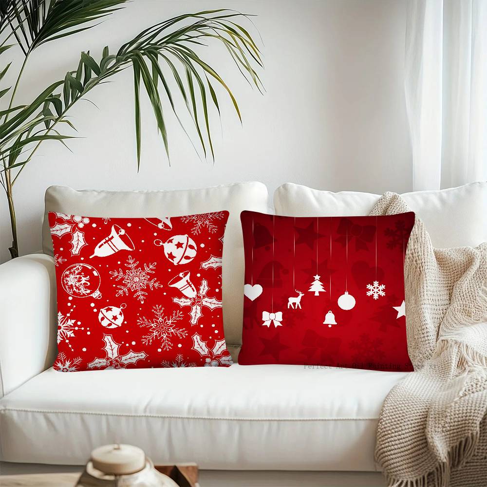 Weihnachts-Kissenbezug Mode Quadratischer Kissenbezug Schlafzimmer Sofa Zimmer Ins Dekoration Freizeit