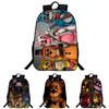 Lebendiger Five Nights At Freddy's Rucksack Mit Anime-Muster Für Kinder Und Schüler