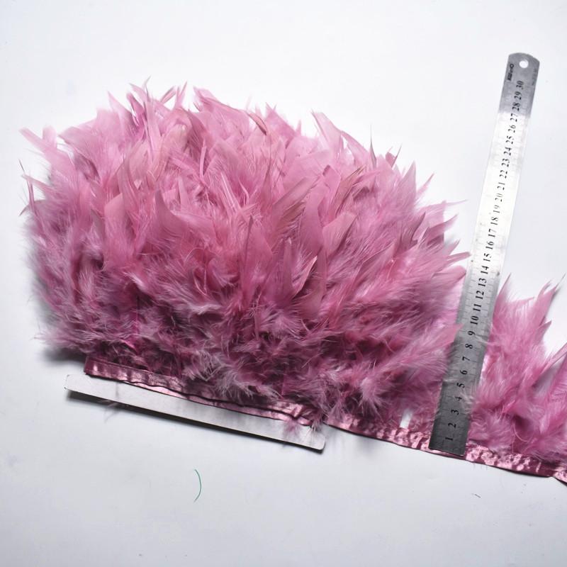 10Meters Fluffy Turkey Feathers Trim Fringe Ribbon Marabou Feather On Tape Fringes Sewing Trimmings DIY Clothes Dress Decoration