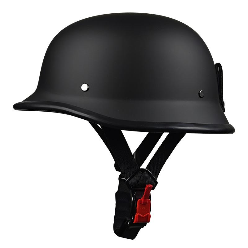 German Crafted Vintage Steel Cruiser Helmets | Half Face Unisex Motorcycle Helmets | DOT Certified for Reliable Protection