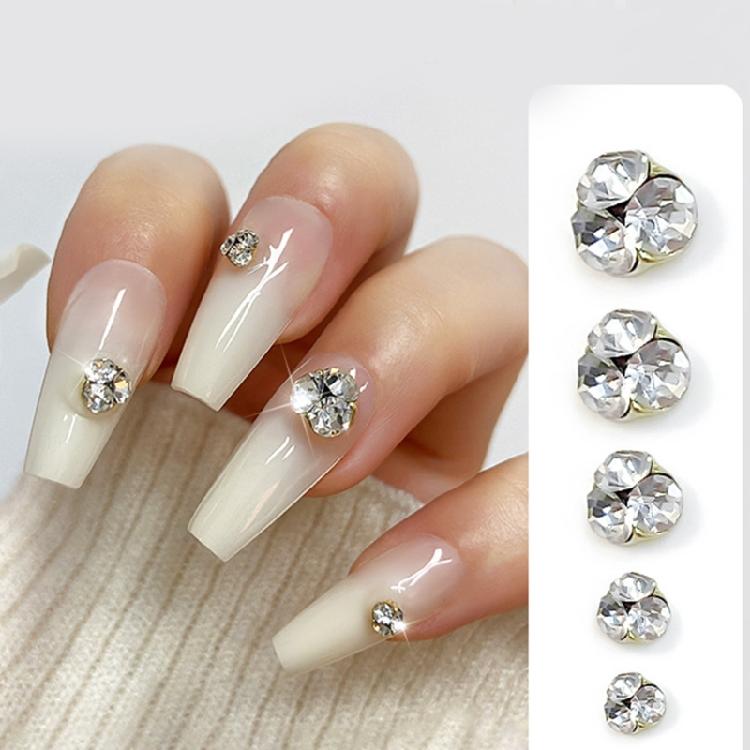 10Pieces Flatback Glass Nails Rhinestones Crystal Charm Nail Art Flatback Gems