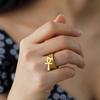 Jeshayuan Ankh Cross Ring for Women Men Stainless Steel Egyptian Symbol of Life Pendant Ring Vintage Religious Jewelry Gift