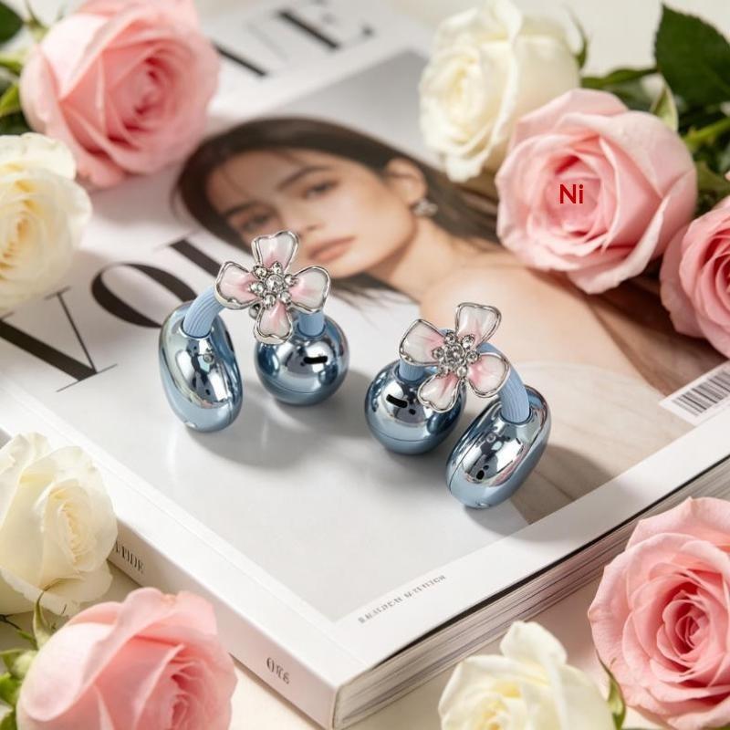 Headphone Decoration Zircon Clip 1Pc DIY Round Buckle Universal Fit Headset Accessory for Teens Headphone Custom Decor