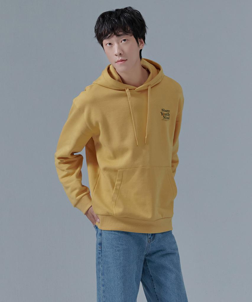 Unisex Chest Graphic Fleece Hoodie-Cfzu5107C06