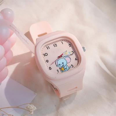 Nuevo y encantador reloj para niños, cuadrado, luminoso, reloj deportivo de silicona a la moda para estudiantes, luminoso, popular