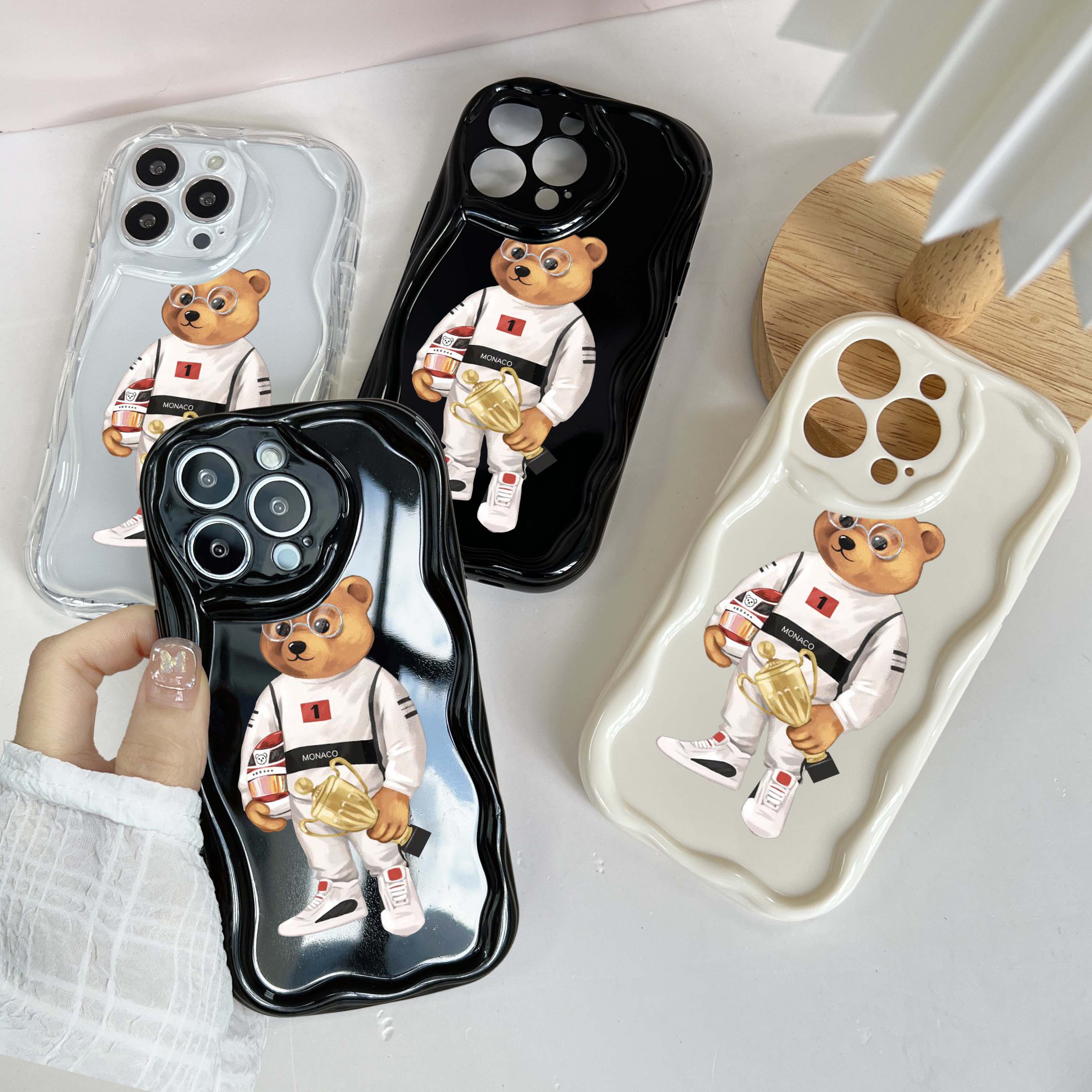 

N9 Dog sir Design Волнистый чехол для телефона для iPhone 15 14 13 Pro Max Samsung S24 S23 Ultra A54 A14 A12 Xiaomi Redmi 13C Huawei Honor Мягкая задняя крышка