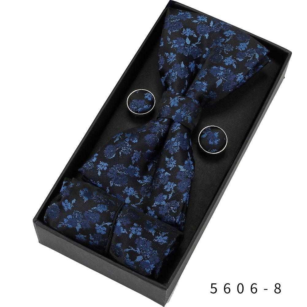 Men's Formal & Casual Bow Tie, Cufflinks, and Pocket Square Set - Korean Style for Weddings & Events