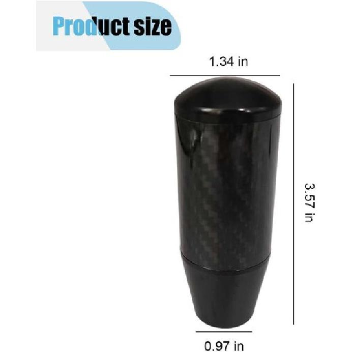 Car Shifter Knob, Buttonless Automatic Manual Gear Shift Knob, Stick Shift Black