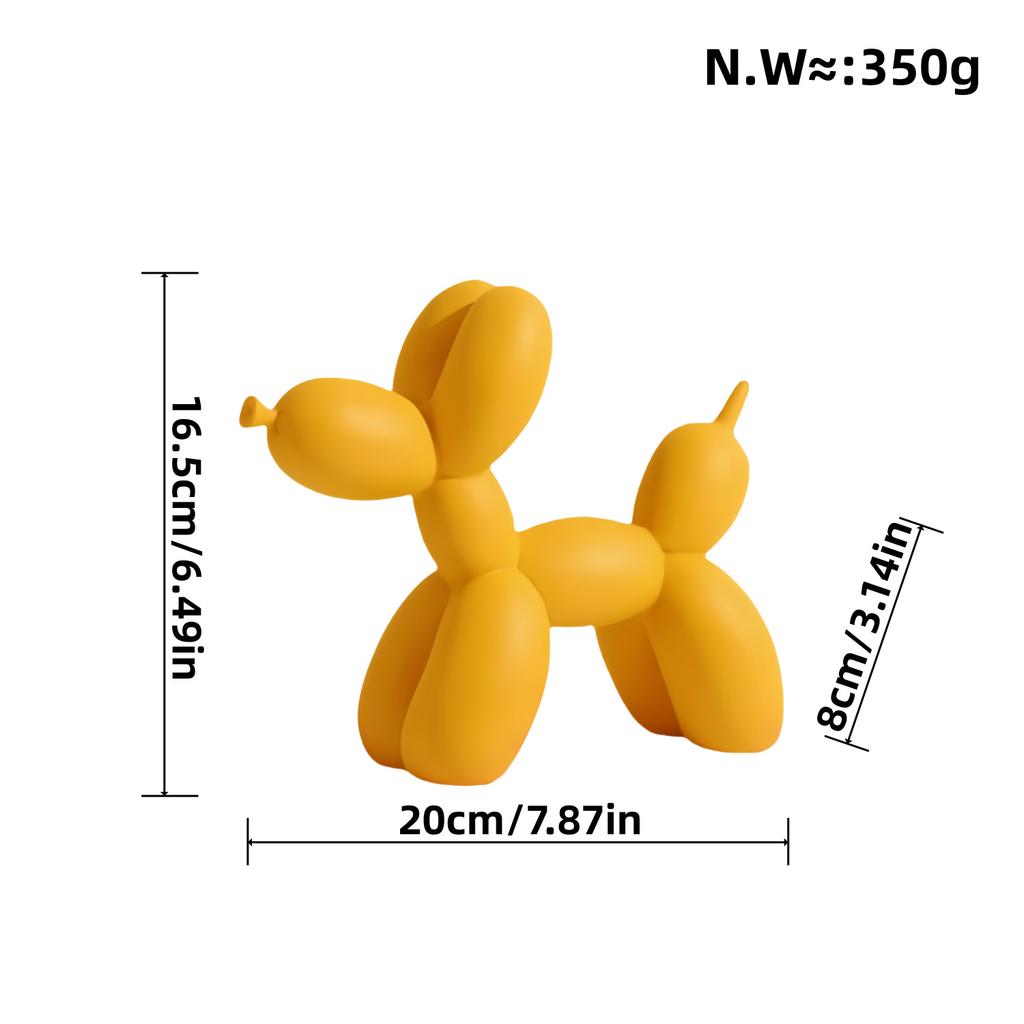 Modern Sleek Nordic Creative Design Balloon Dog Ornaments Living Room Bedroom Wine Cabinet Decoration Resin Craft Plush Decoration Art