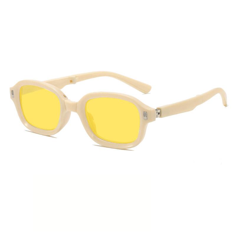 

Очки ночного видения для вождения автомобиля с коробкой для мужчин и женщин, винтажные квадратные спортивные солнцезащитные очки унисекс с защитой от синего света, компьютерные очки night vision yellow lenses