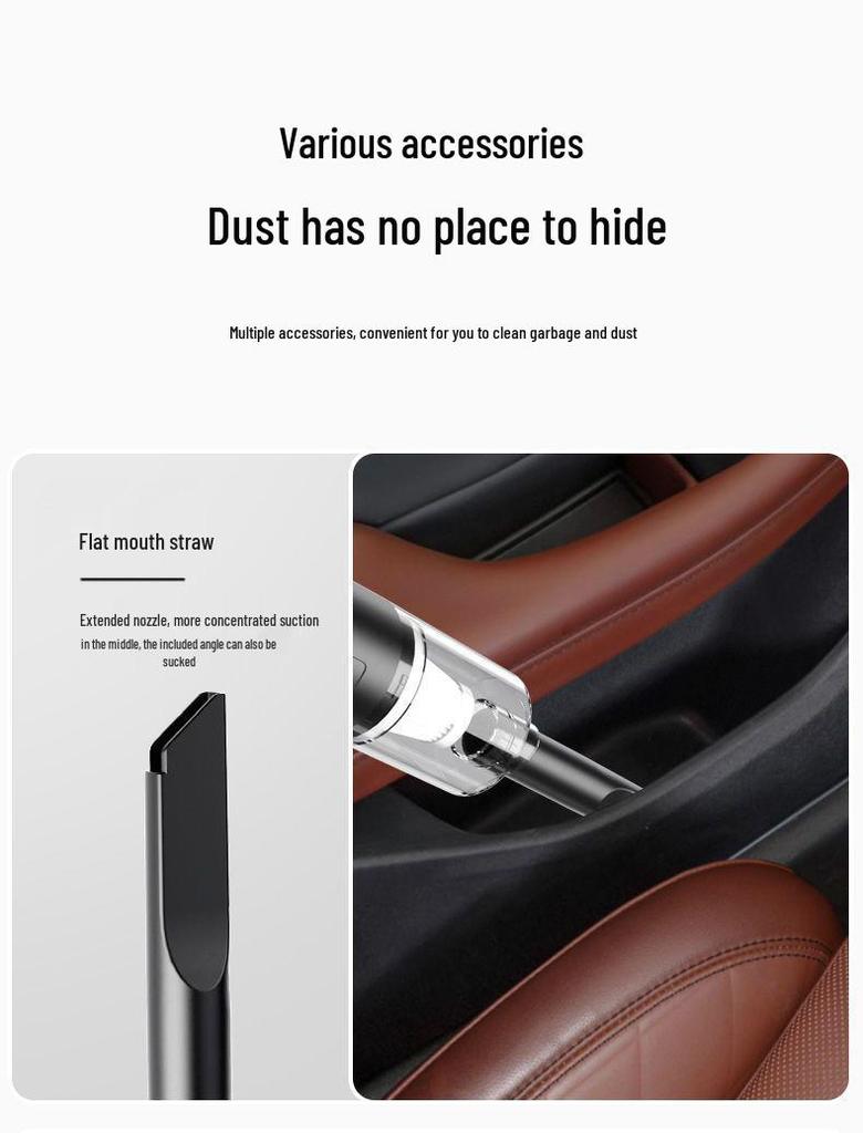 High Suction Dual-Use Mini Handheld Vacuum for Cars and Homes