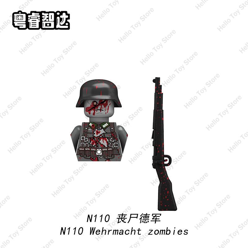 2024 City Halloween Zombie Series Walking Deads Ghost Mini Action Figure Building Blocks Soldiers MOC Bricks Kid DIY Gifts Toys