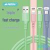 3-in-1 Liquid Silicone Fast Charging Cable: One-to-Three USB-C for Multiple Models