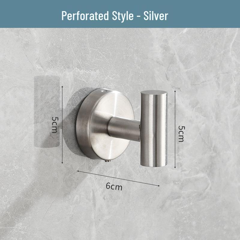 Traceless No-Punch Stainless Steel Over-the-Door Hook for Bedroom, Bathroom, or Wardrobe