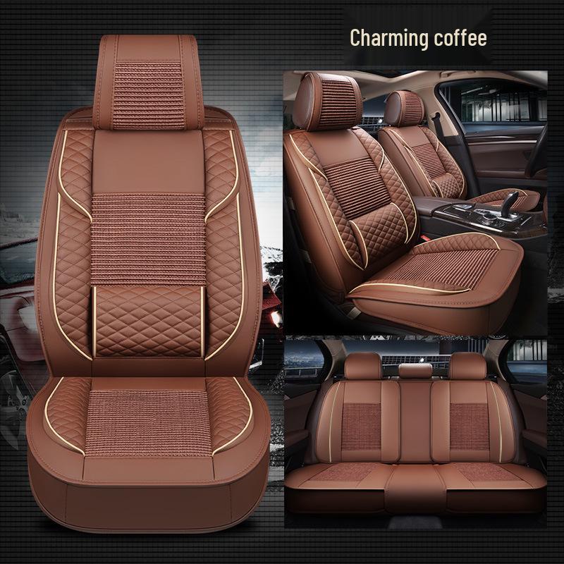 Ice Silk Full Cover Car Seat Cushion Set for Civic, Cruze, Corolla, Haval M6F7, MG ZS, Accord.