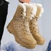 Couple Snow Boots Men's Thick Soled Midsole Cotton Shoes With Fleece Outdoor Hiking Casual