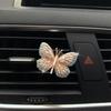 Butterfly Car Perfume Clip Colorful Butterfly Car Air Freshener Perfume Clip Auto Decoration Car Rhinestone Accessories Interior