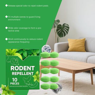 10 Pack Powerful Rat Repellents Pills, Natural Pest Deterrent For Home & Garden, Pet-Safe & Poison-Free, Easy-to-Use Rodent Control