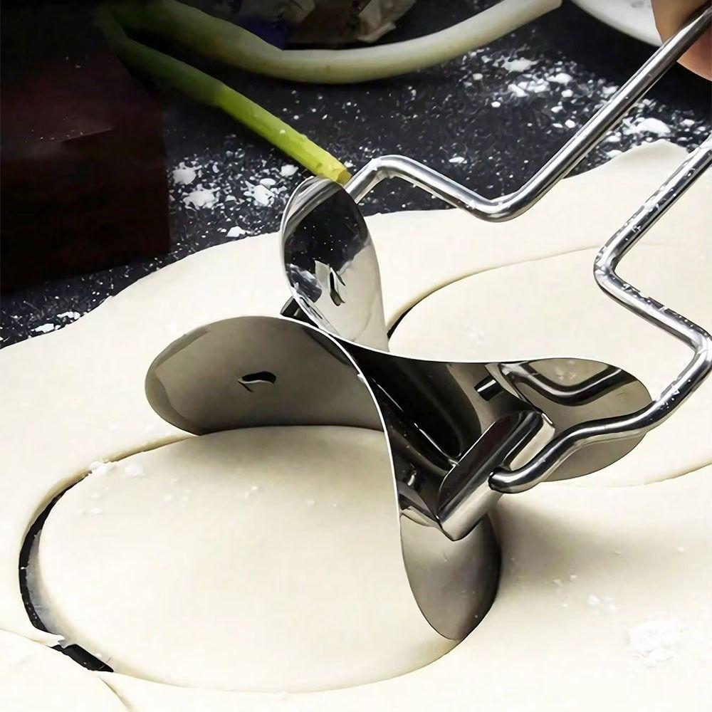 Stainless Steel Dumpling Maker Practical Dough Circle Roller Household Dough Cutter Home