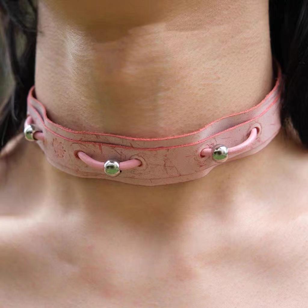 Plüsch Leopard Knochen Halskette Choker Koreanische Kawaii Fashion Star Anhänger Halskette Harajuku Sexy Zubehör Frauen Y2K Schmuck Geschenk