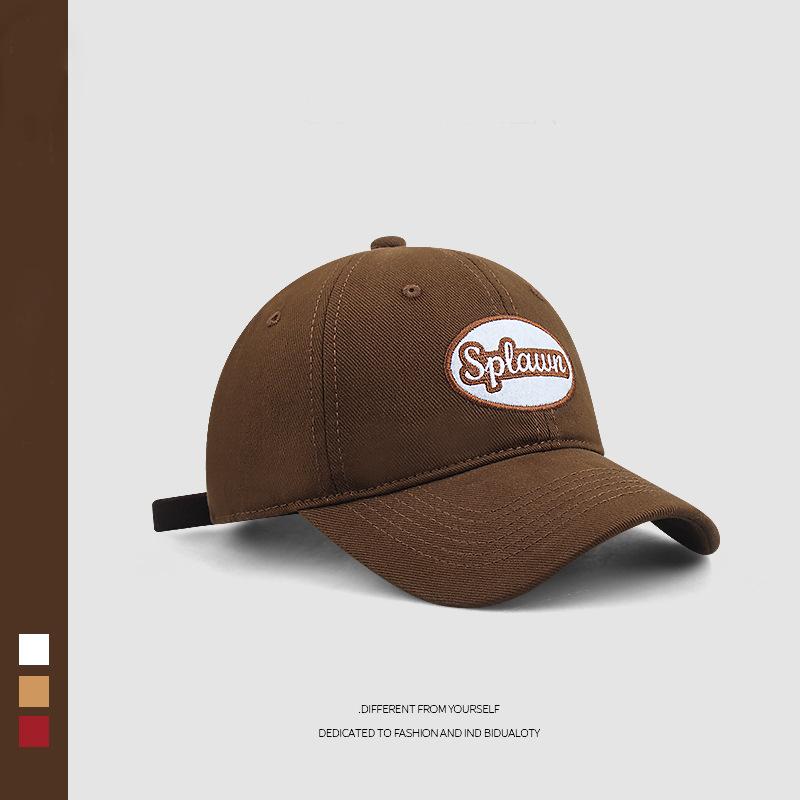 Hat women's spring summer new brown soft top baseball cap versatile couple face small cap tide