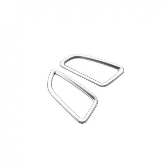 For Mercedes-Benz GLC Silver Steel 2016-22 Dashboard Side Outlet Vent Cover Trim