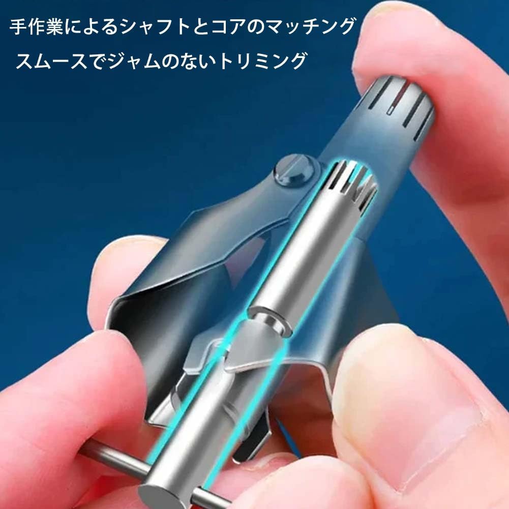 Xiao ber ber Manual Nose Hair Trimmer Rotating Style Battery-Free Washable with Cleaning Brush and Storage Case