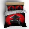 Samurai Warrior Red Sun Bedding Duvet Cover Set  (1*Duvet Cover 2*Pillowcases, without duvet insert)
